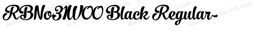 RBNo31W00 Black Regular字体转换